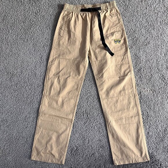 Krooked Eyes Other - Krooked Eyes Ripstop Double Knee Skater Pants Men's Sz. S - Khaki - Good Cond.